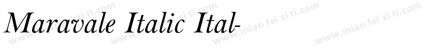 Maravale Italic Ital字体转换